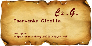 Cservenka Gizella névjegykártya